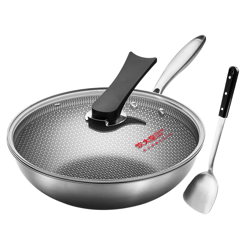 炊大皇(COOKER KING)全面屏多层钢炒锅32cm+厨神锅铲QMP32CS