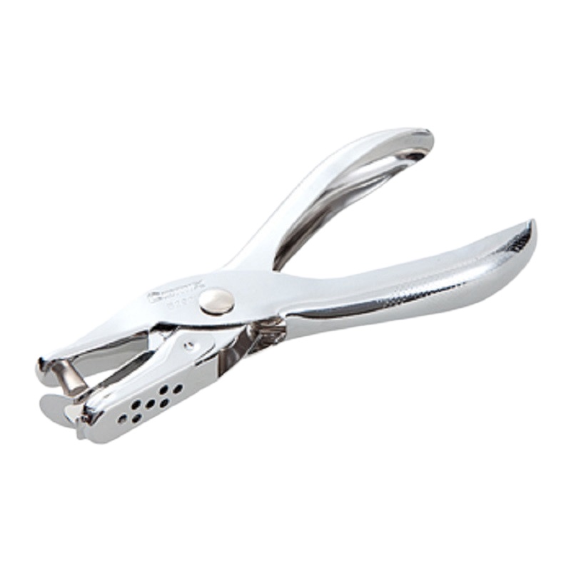 齐心(COMIX) φ6mm可打8页手握式全金属单孔打孔机/打孔器 B2921 银色 单个价格