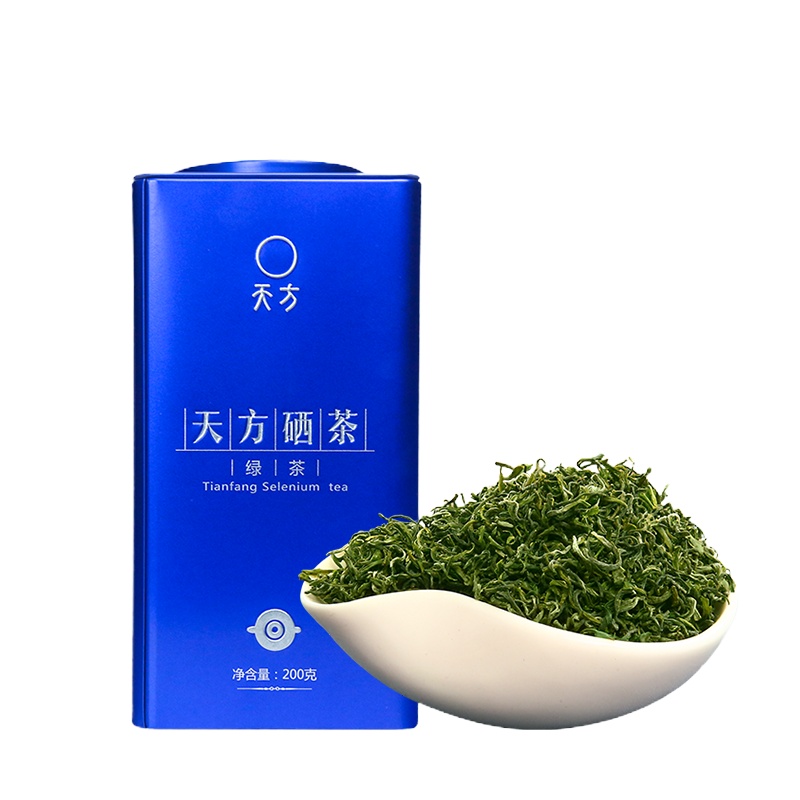 [中华特色]池州馆 2025年新茶春茶 天方200g一级I硒茶 绿茶 听装 安徽高山茶叶 石台硒茶 华东