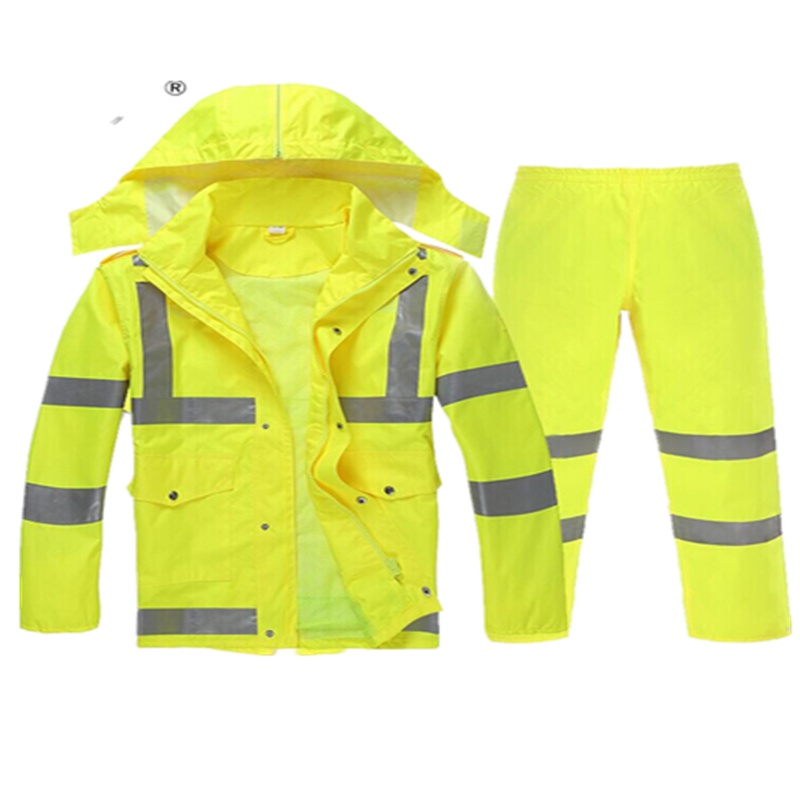 苏识 S-S036 分体雨衣套装透气交通服男女 (计价单位:件)荧光黄