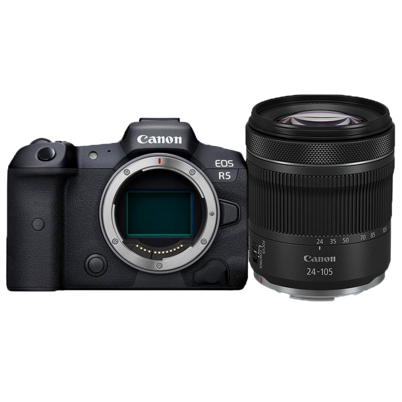 佳能(Canon)EOS R5(RF24-105mm F4-7.1 IS STM)全画幅微单镜头套装 4500万像素 8级防抖 8K视频拍摄 WIFI分享 Vlog照相机