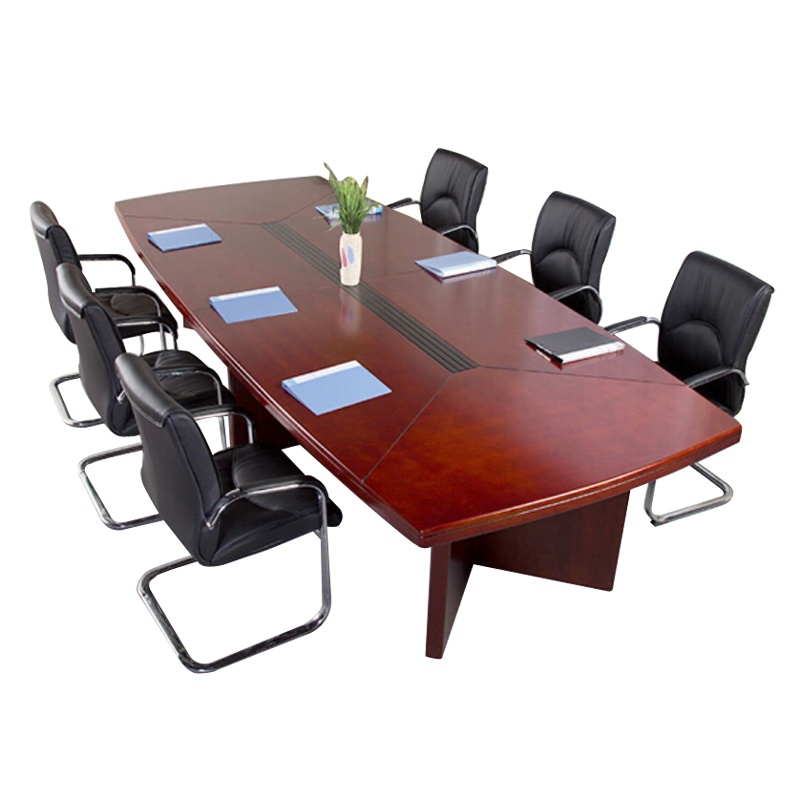 瑞丰杰 3.5米会议桌油漆会议台洽谈桌贴实木皮RJ-HY3501 3500x1500x760MM