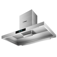 方帅(FOSHUAI)商用T型39立方触控式欧式顶吸式抽油烟机 大功率智能体感饭店农村土灶不锈钢吸烟机 1米自动清洗