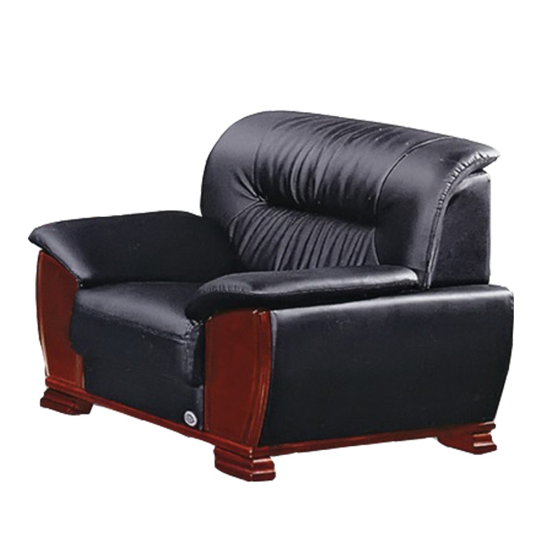 首指实木框架西皮办公沙发(KH) F076单人位