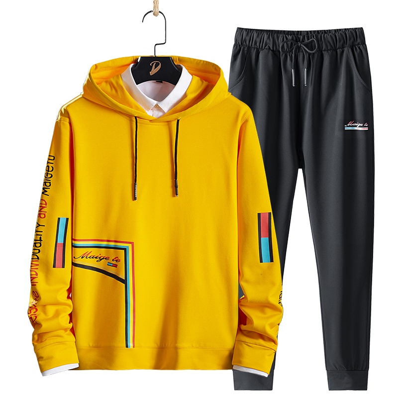 俞兆林(YUZHAOLIN)卫衣男连帽衣服春秋长袖春秋款休闲跑步套装韩版潮流帅气