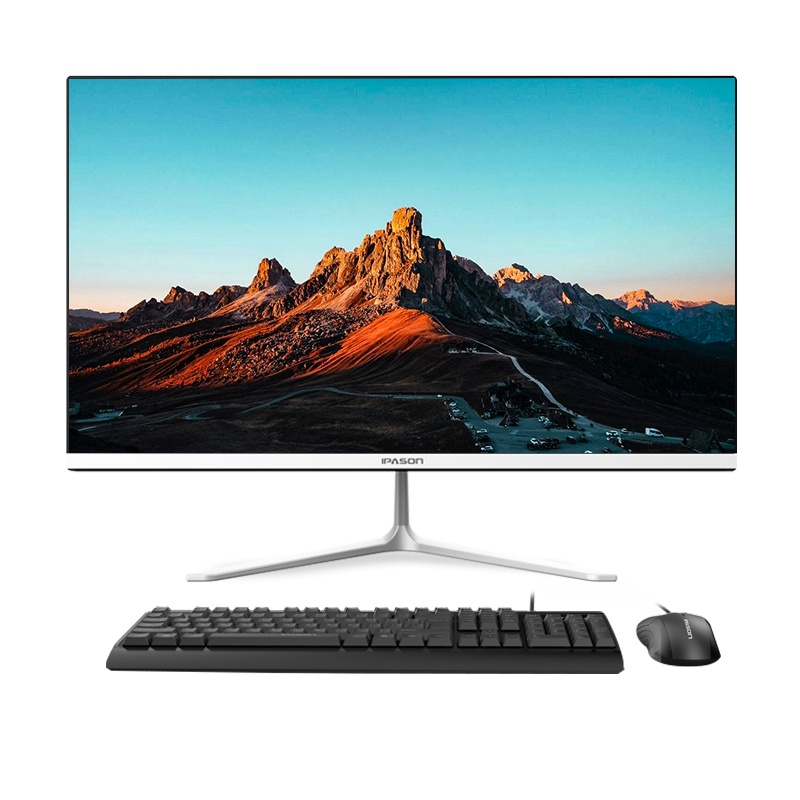 攀升 商悦S 23.6英寸台式办公一体机电脑 (Intel四核J3160 8G内存 512G固态盘 双频WiFi 商务键鼠)商务一体机 家用办公一体机