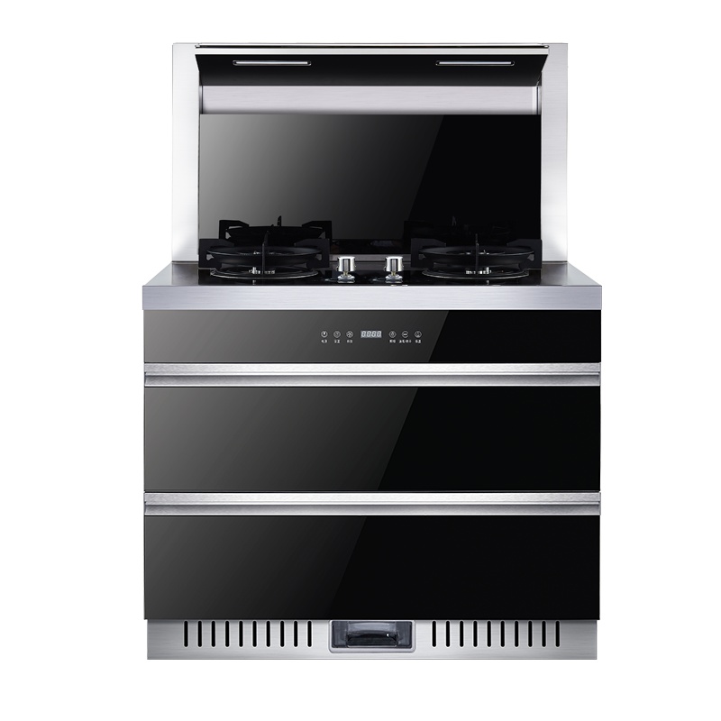 尊威集成灶一体式家用消毒柜蒸烤箱自动清洗侧吸式下排式|消毒柜750旋钮款J21(天然气)