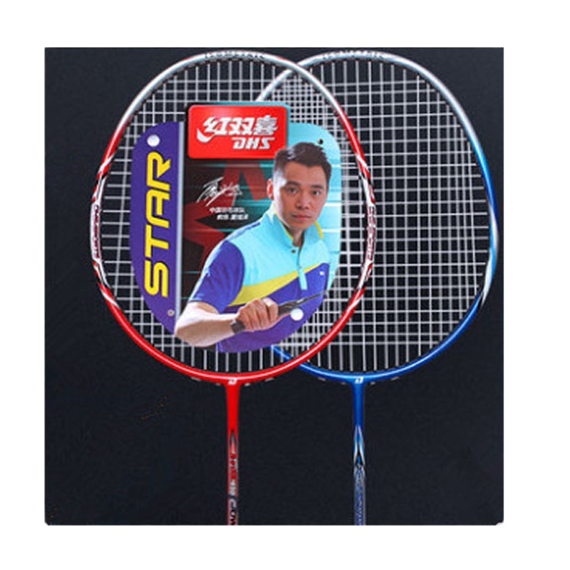 红双喜 羽毛球拍 双拍 全碳素超轻 进攻 耐用型