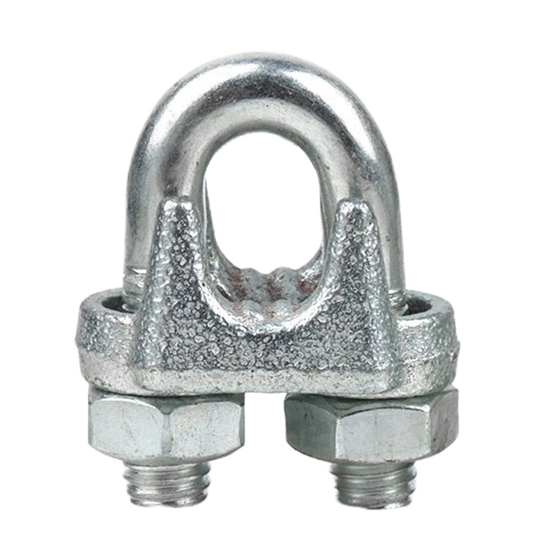 国标镀锌钢丝绳夹头 钢丝绳U型夹 M10(10个)