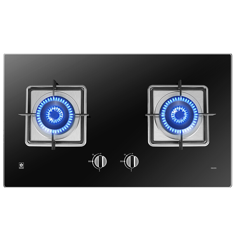 樱花(SAKURA) 燃气灶 钢化玻璃 双灶具 煤气灶 台嵌两用4.2KW大火力 高效直火灶JZT-G8203天然气