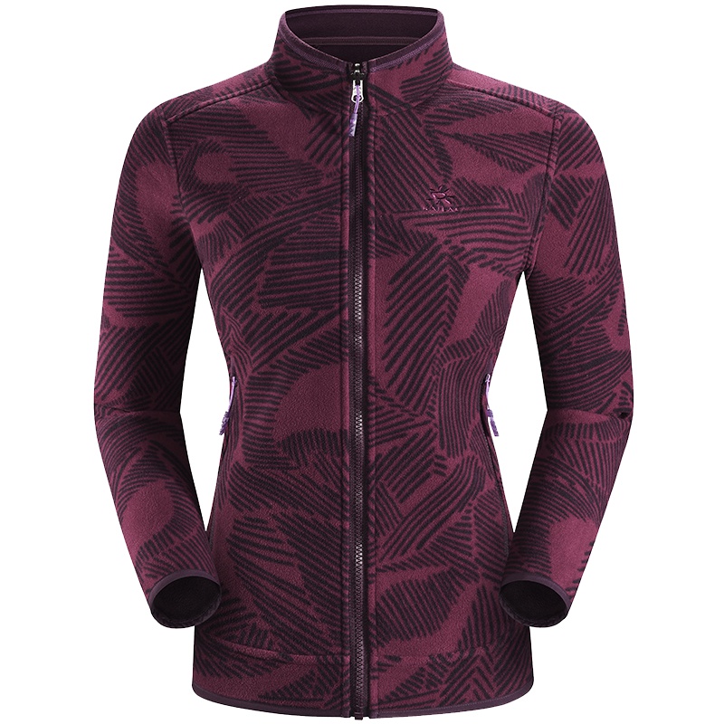 秋冬凯乐石户外男女款时尚两面穿加厚保暖抓绒衣开衫外套