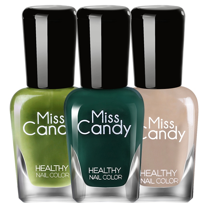 Miss Candy健康甲油可撕拉持久指甲油3瓶套装 SC211 原木森林 7ml*3