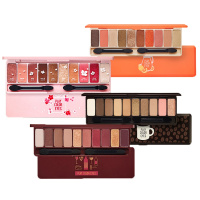 韩国直邮 伊蒂之屋十色眼影盘少女珠光哑光酒红色