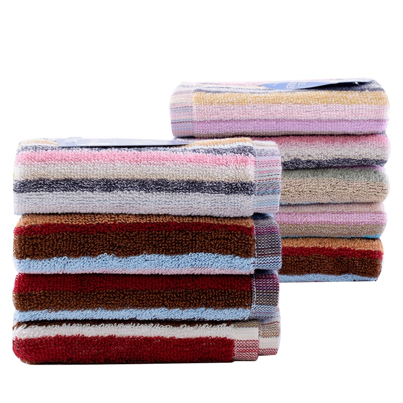 孚日(SUNVIM)洁玉多功能纯棉绚丽小方巾10条装