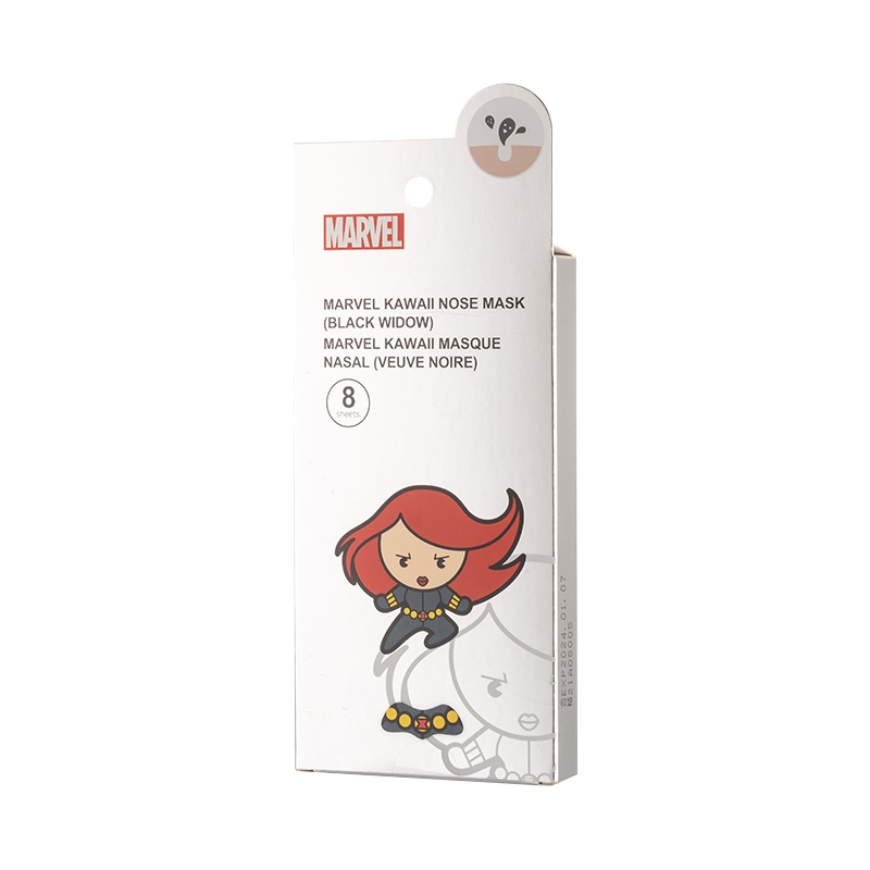 名创优品(miniso) 漫威Q版系列鼻贴膜祛黑头清洁粉刺鼻贴撕拉式[黑寡妇]