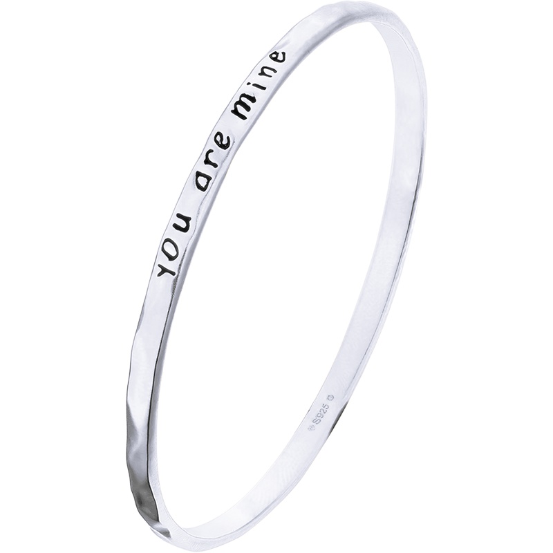 schl-Monologue独白youaremine英文短语细点银手镯多款可选生日礼物