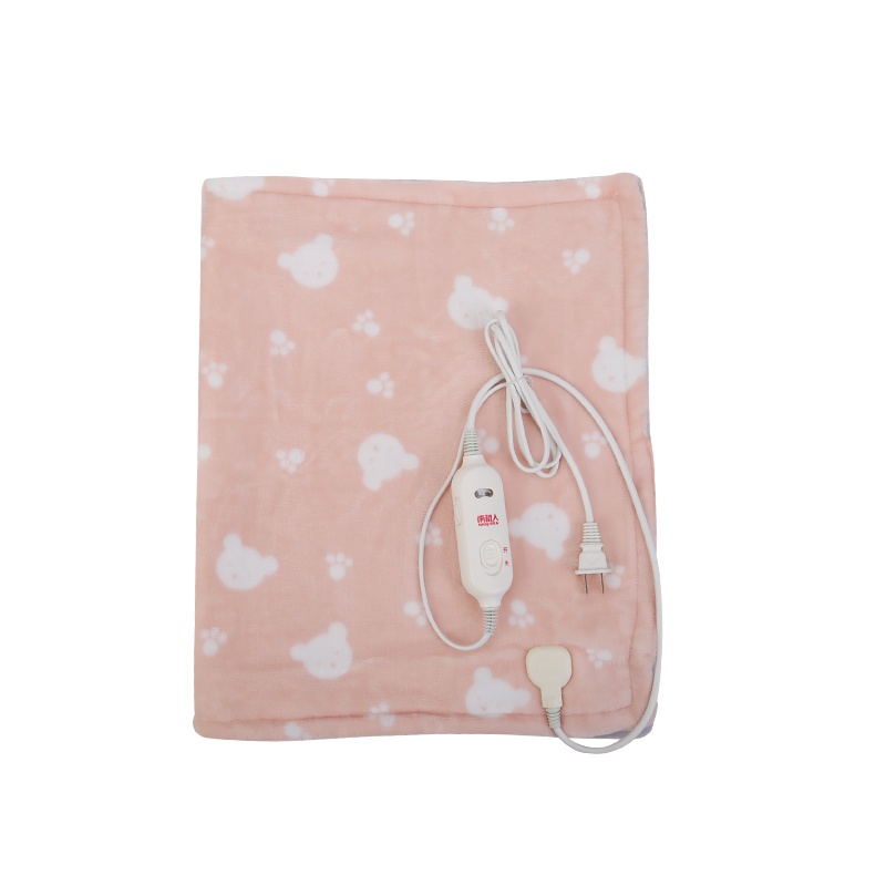 南极人电热毯盖腿坐垫暖身毯加热垫办公室暖脚神器电褥子小护膝毯粉色