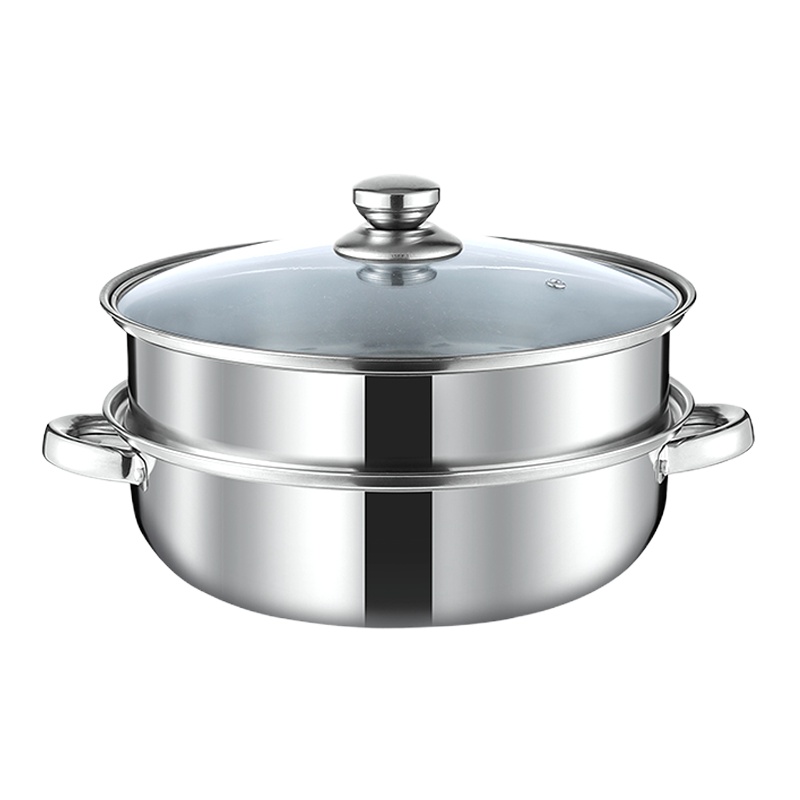 苏宁极物 凯斯拓 双层单耳汤蒸锅28cm TF-077