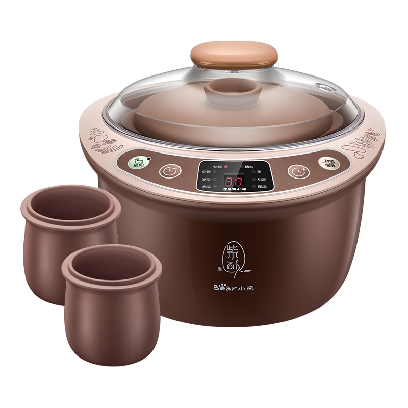 小熊(Bear)电炖锅 DDZ-C18Z3 1.8升大容量 一锅三胆2-3人家庭适用隔水炖智能多功能煲汤甜品煮粥电炖盅