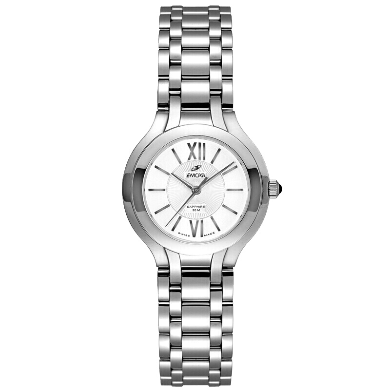 英纳格(ENICAR)石英纳米系列时尚简约休闲商务钢带石英女士手表263/31/128aA