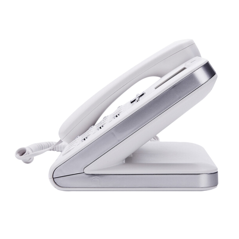 得力(deli) 电话机座机 固定电话 办公家用 30°倾角 温度显示 790白