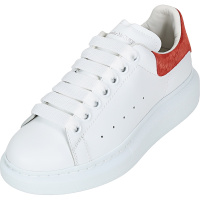 ALEXANDER MCQUEEN 亚历山大·麦昆 女士 皮革系带阔型运动鞋休闲鞋小白鞋 650788 WHZ4K