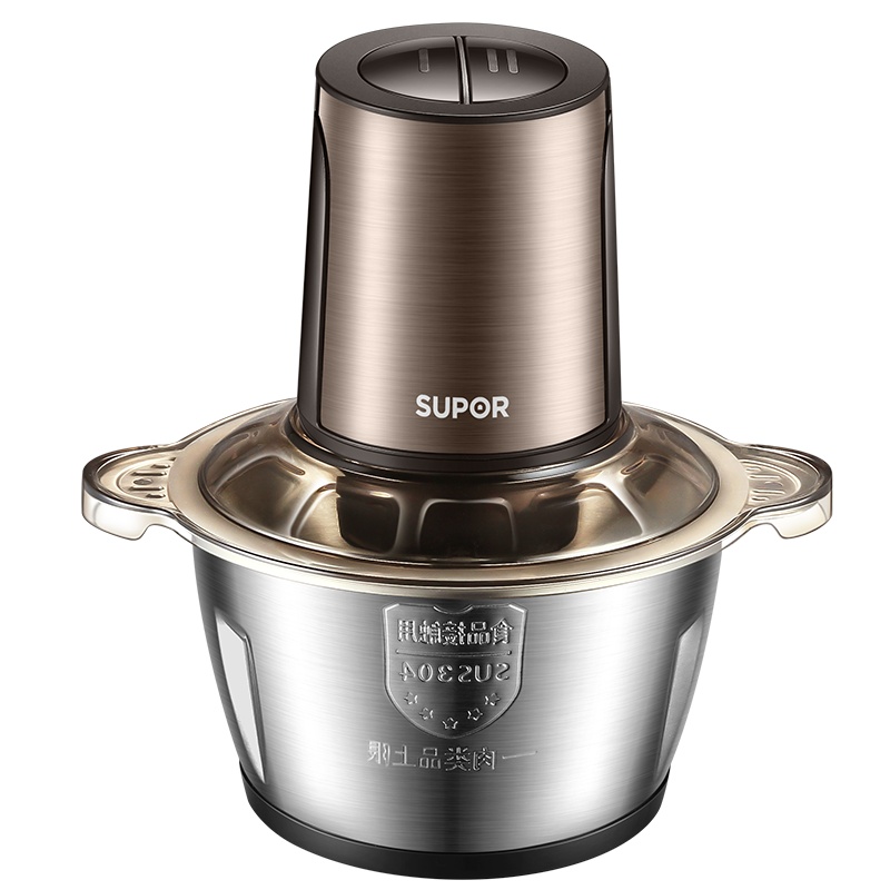 苏泊尔(SUPOR)绞肉机2L大容量不锈钢多能料理机全自动家用电动绞馅机搅拌机 JR18G-300