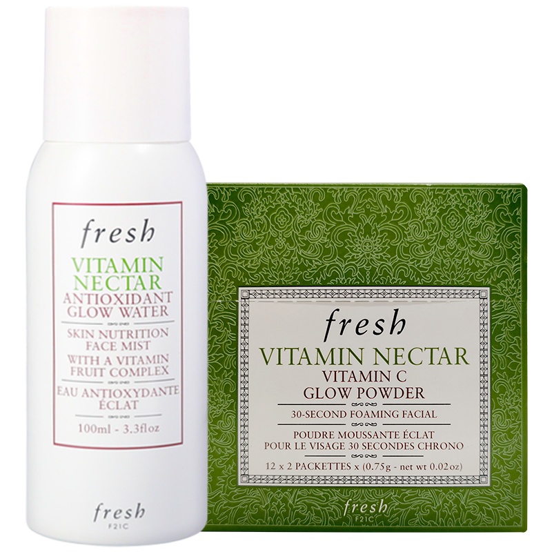 [国内专柜版]馥蕾诗维他果萃亮活赋能喷雾100ml+维他果萃维C亮活泡泡粉12*2*0.75 赠:果萃面膜15ml