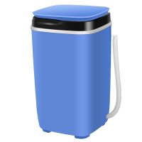 家用小型儿童迷你自动洗衣机小双桶半自动双缸宿舍小洗衣机|(迷你时尚款)篮色-脱水