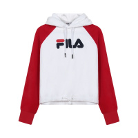 FILA 斐乐 女士 棉质短款连帽长袖卫衣运动衫 687956