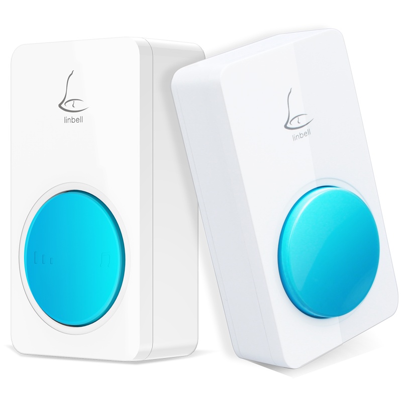领普科技(Linptech) 无线门铃 家用自发电远距离不用电池防水呼叫器 M1 一拖一 象牙白
