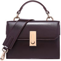 2019秋季潮款包包女港风复古宽肩带百搭质感小方包手提单肩斜挎包