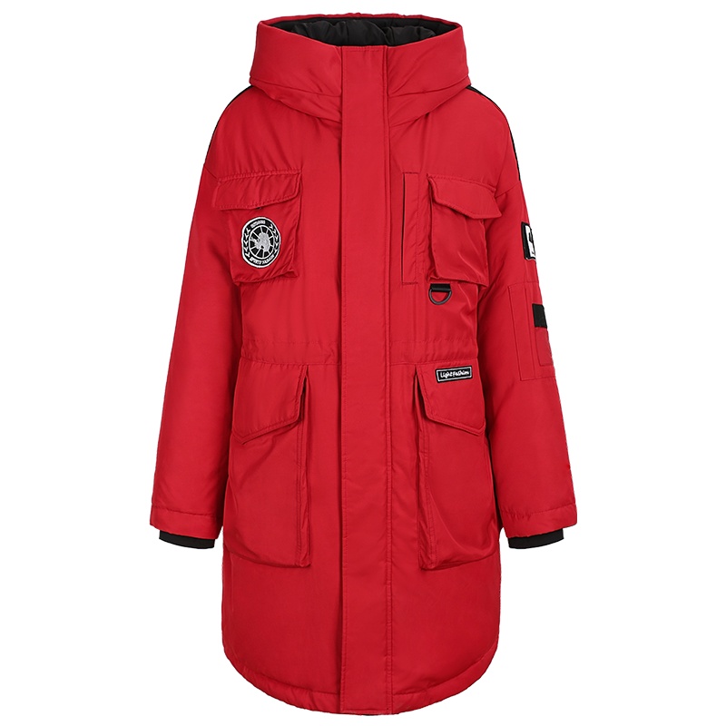 高梵工装羽绒服女中长款2019年新款白鸭绒时尚派克加厚冬1190078