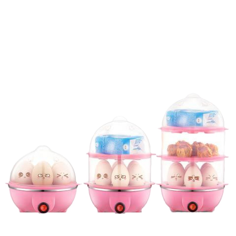 煮蛋器蒸蛋器家用单双层迷你小型早餐神器煮鸡蛋机自动断电1-3人 限量三蛋款颜色随机发