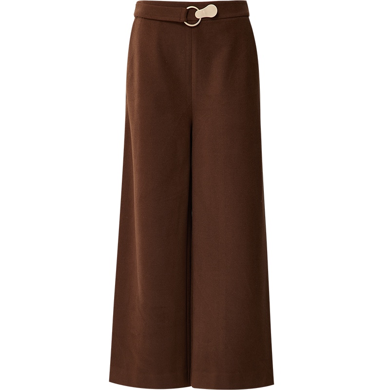 OUNIXUE欧昵雪 | 秋冬韩版宽松双侧斜插口袋阔腿裤百搭高腰直筒裤气质女休闲裤