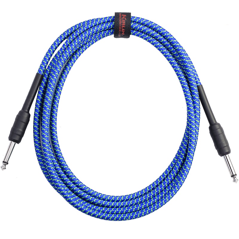 Kirlin科林IWCH编织布降噪民谣电箱吉他贝斯乐器连接音频信号线 乐器配件