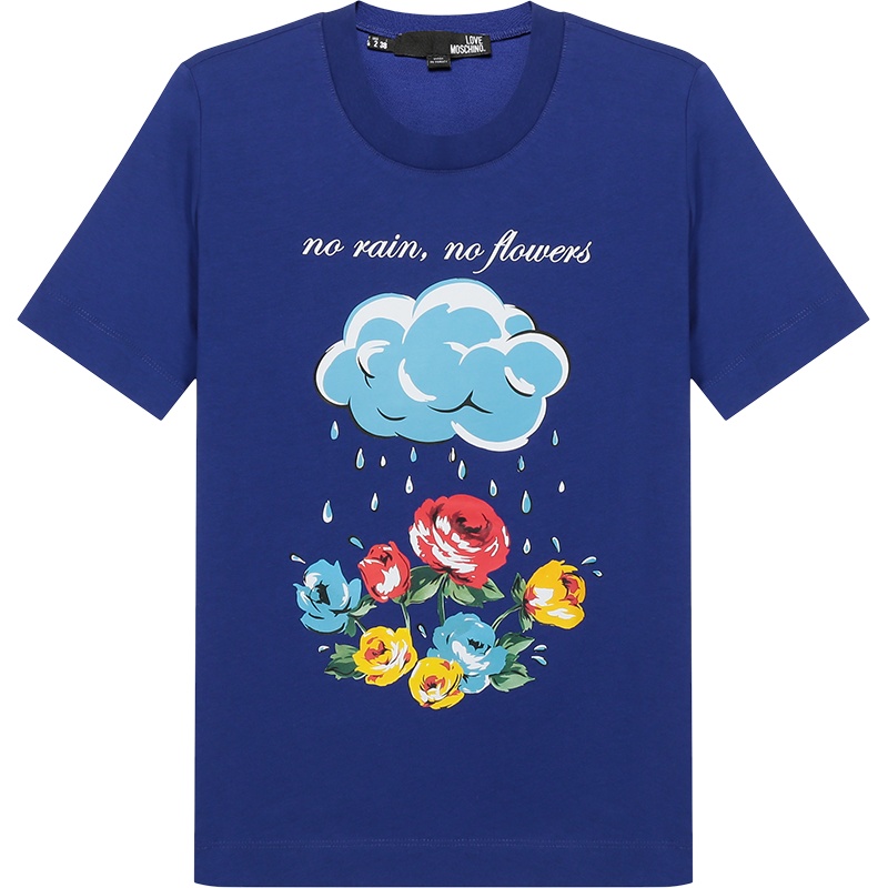 LOVE MOSCHINO 女士棉质圆领短袖T恤W4F15 2V M3876