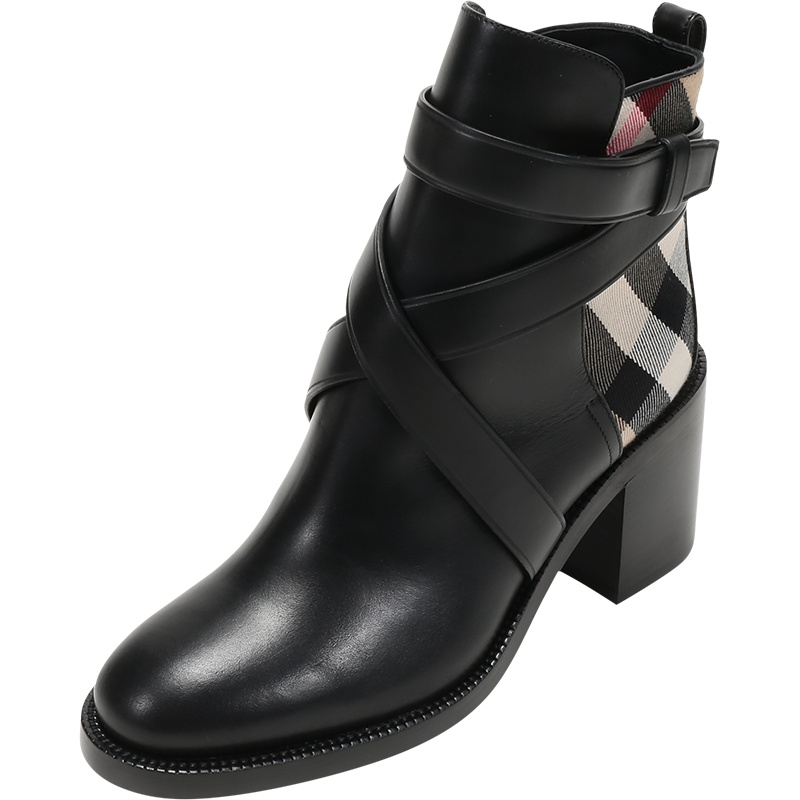 BURBERRY 博柏利 女款 皮革/织物短靴靴子 80238681
