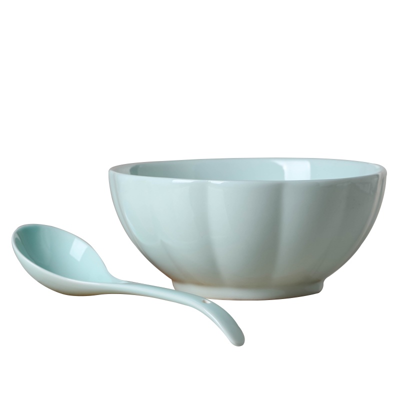 LICHEN陶瓷大汤碗景德镇餐具大号面碗7英寸一碗一勺组合