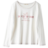 芊艺时尚印花长袖t恤女秋装2019新款韩版原宿风显瘦圆领打底衫上衣10596