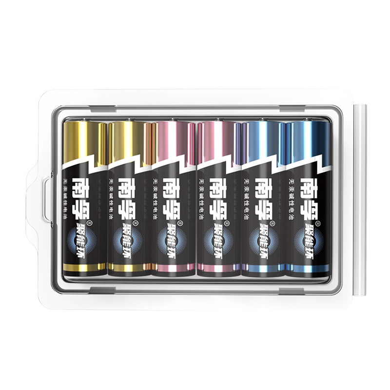南孚(NANFU)5号LR6AA碱性电池6粒/卡多色装 适用于儿童玩具/挂钟/鼠标/遥控器等