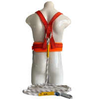 帮客材配 巴顿兄弟 安全工具 空调高空作业安全带户外国标安全绳3米双小勾 单价68元 免运