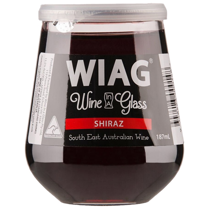 [小巧酒 易携带]WIAG 西拉红葡萄酒 杯中小酒 187ml 红酒 澳大利亚进口
