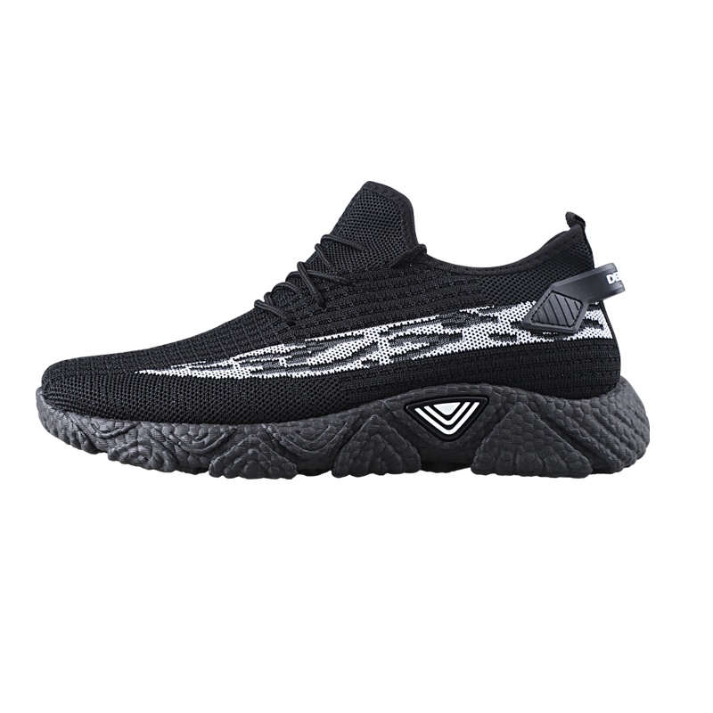 双星男鞋春秋飞织网面运动鞋防滑透气休闲鞋学生轻便耐磨