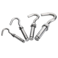 工霸(GONGBA)304不锈钢膨胀钩拉爆钩膨胀螺丝挂钩井盖井网拉爆螺栓 M12(5只装)