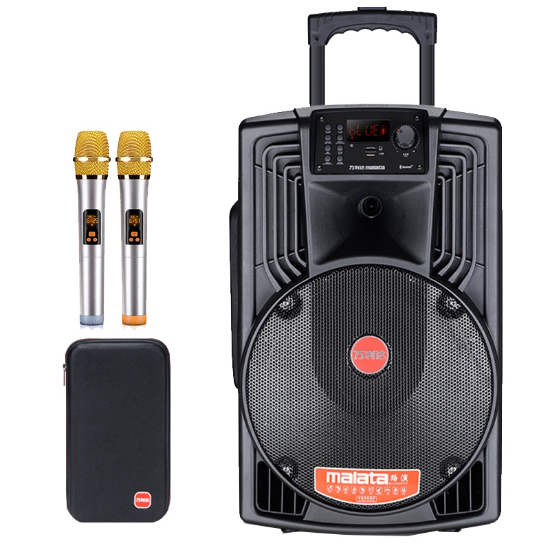 万利达(malata)J15S 户外拉杆音响15英寸广场舞音响 升级版移动音箱 蓝牙便携式大功率低音炮 伴唱带麦克风