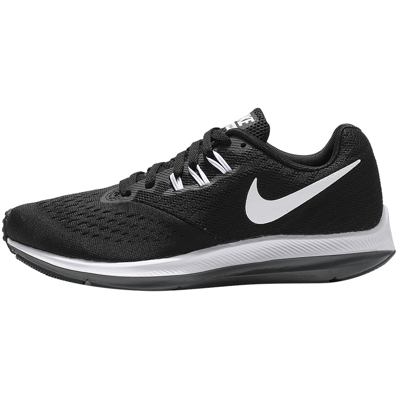 NIKE 耐克女鞋跑步鞋ZOOM WINFLO 4气垫运动鞋898485 黑色 35.5码