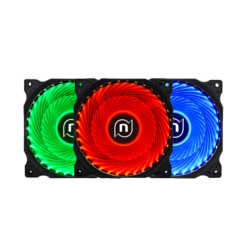 宁美国度 N系台式电脑主机 静音机箱风扇LED炫光12CM机箱散热风扇(N2 白灯)