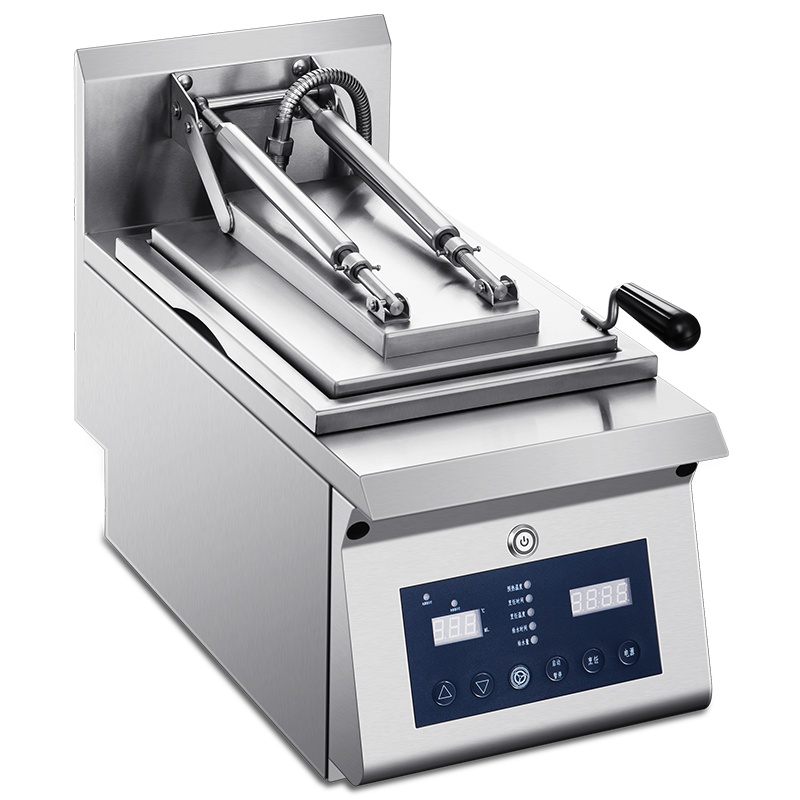 德玛仕 DEMASHI 全自动煎饺机商用 电热单头煎饺子机 煎饺煎包葱油饼煎扒炉 自动加水日式锅贴 PYJ-01