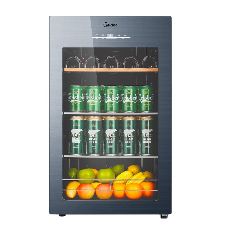 美的(Midea)96升 家用恒温红酒柜冰吧冷藏雪茄酒柜玻璃冰柜 JC-96GEMA